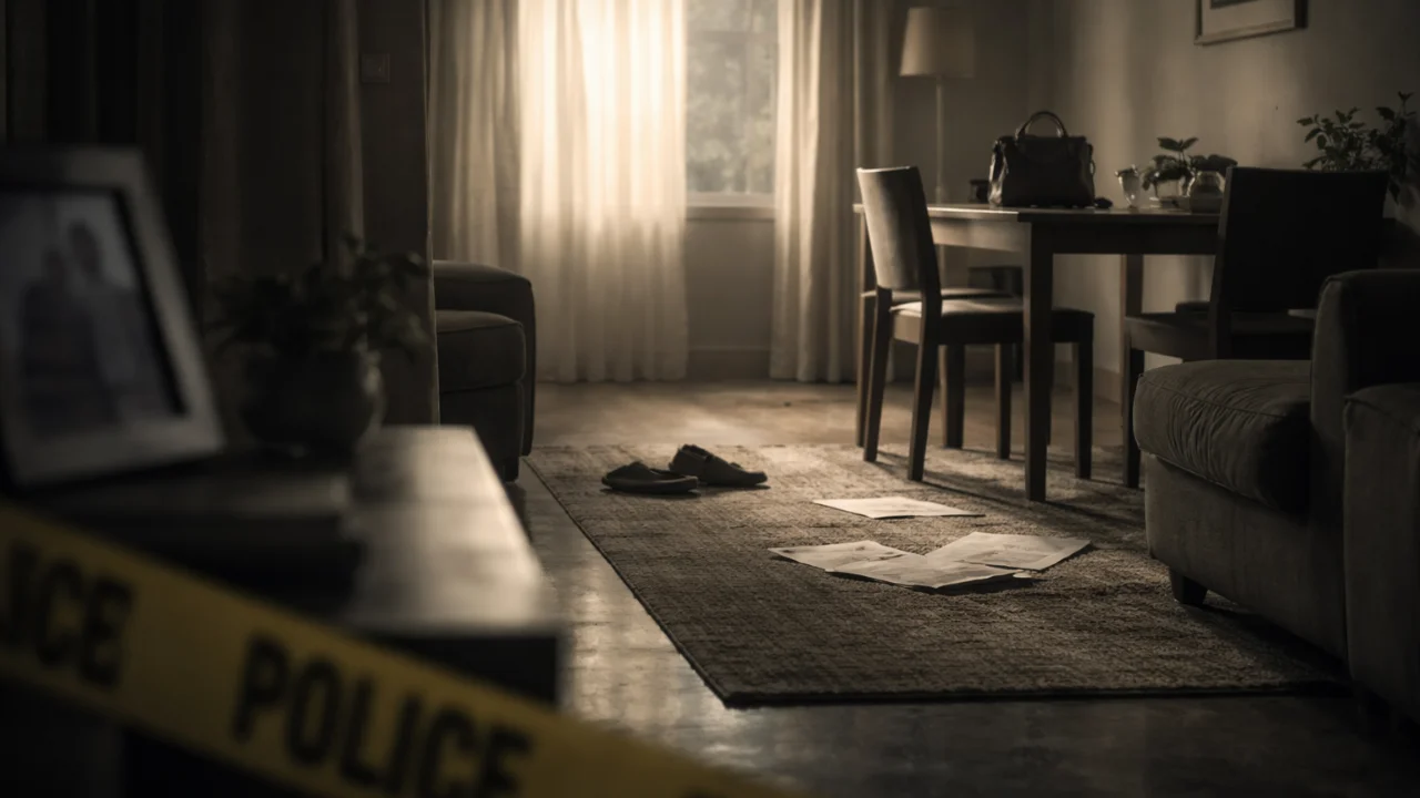 महिला की मौत के बाद पति पर हमला मामले से जुड़ी पुलिस जांच का प्रतीकात्मक दृश्य