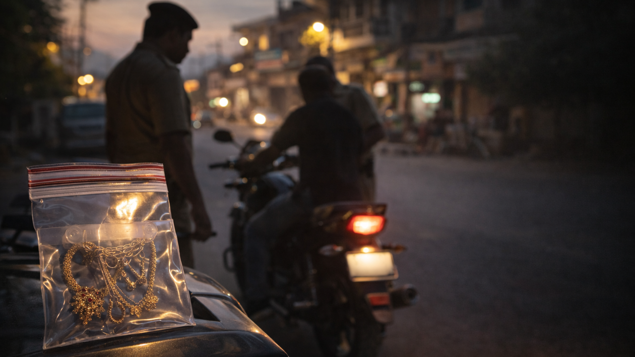 हल्द्वानी में चेन स्नैचिंग मामले में आरोपी की गिरफ्तारी का प्रतीकात्मक दृश्य